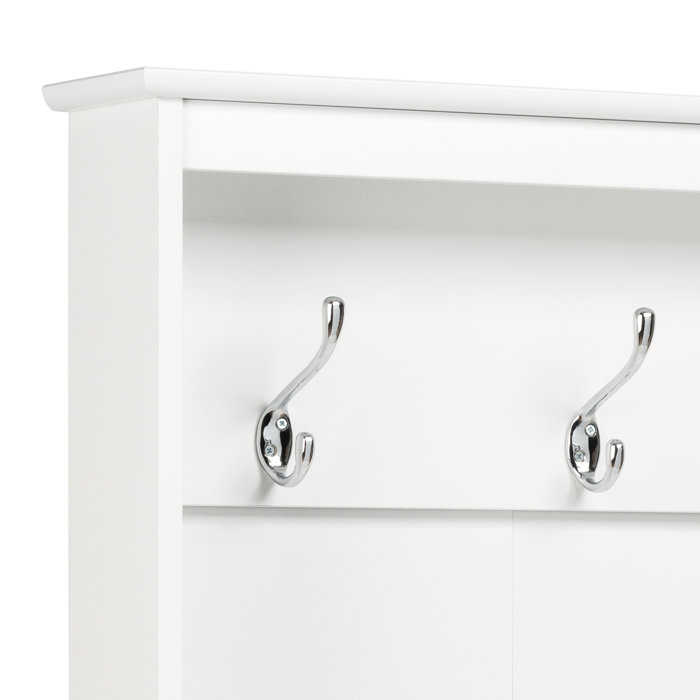 Charlton Home® Flatiron Hall Tree 38'' Wide with Bench and Shoe Storage